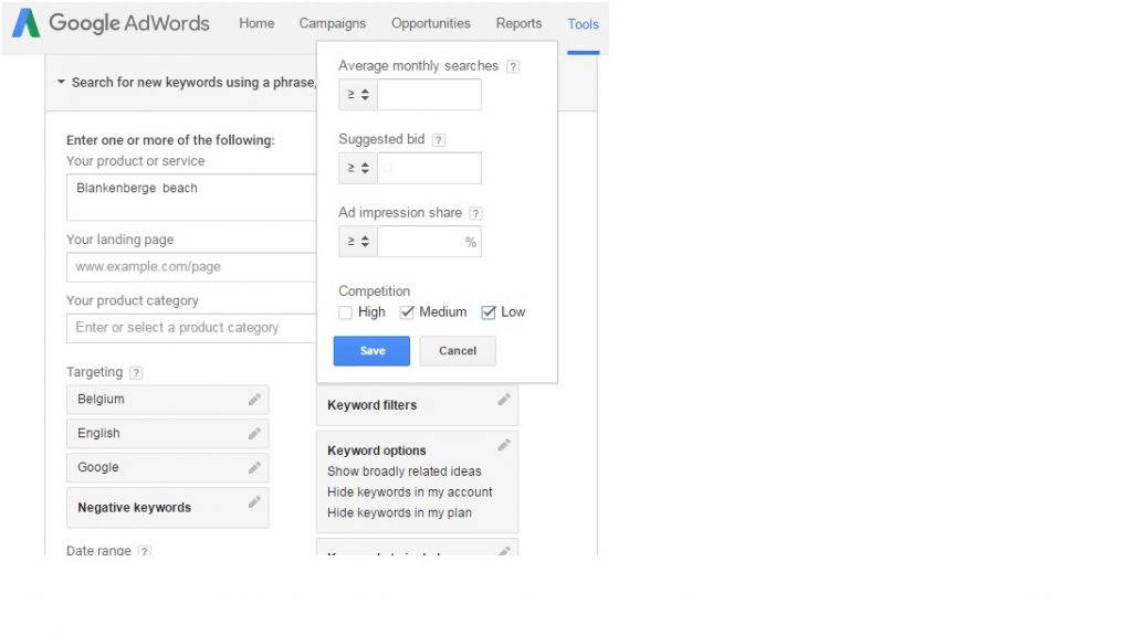 How to do keywords research using Google Adwords